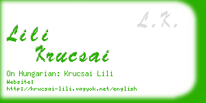 lili krucsai business card